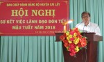 Ông Nguyễn Văn Bằng - Chủ tịch UBND huyện thông tin một số hoạt động nổi bật trong những ngày Tết