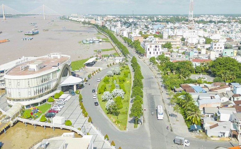 Một góc thành phố Mỹ Tho, tỉnh Tiền Giang.