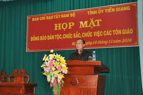 Ông Trần Minh Thống - Phó Trưởng ban BCĐ Tây Nam bộ phát biểu khai mạc