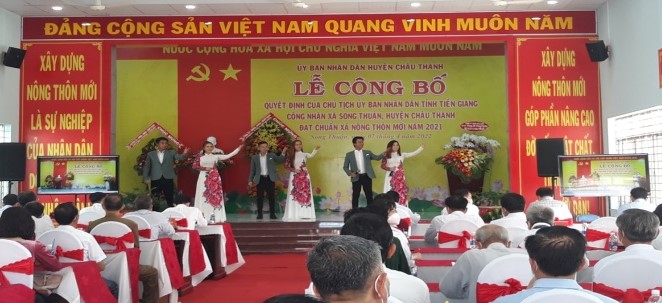 Xã được công nhận đạt chuẩn nông thôn mới năm 2021.