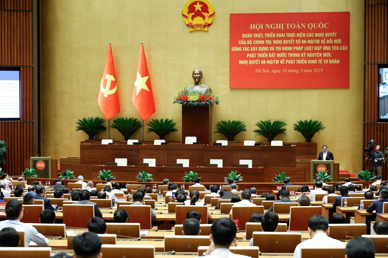 Quang cảnh Hội nghị tại điểm cầu Hội trường Duyên Hồng, Nhà Quốc hội (Nguồn:baocaovien.vn)